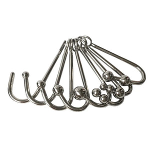 Stainless Steel Metal Hook with Ball Butt Plug BDSM