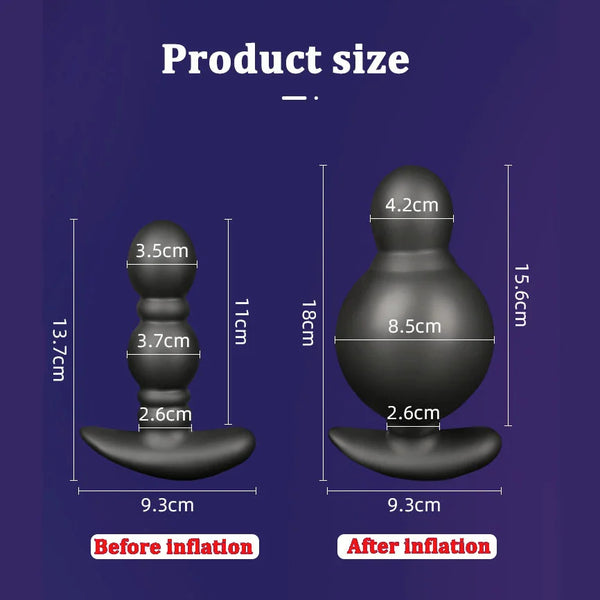 Automatic large inflatable anal dildo