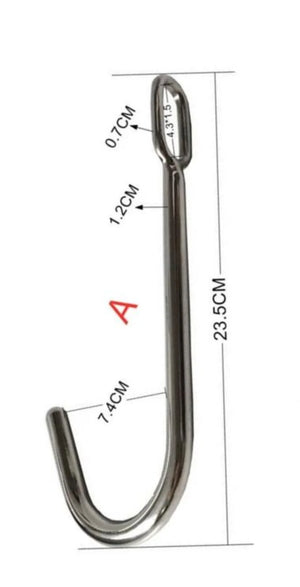 Stainless Steel Metal Hook with Ball Butt Plug BDSM