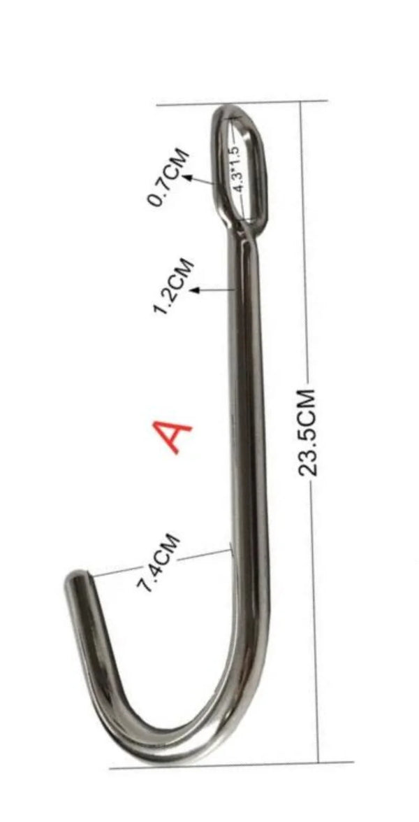 Stainless Steel Metal Hook with Ball Butt Plug BDSM