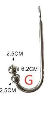 Stainless Steel Metal Hook with Ball Butt Plug BDSM