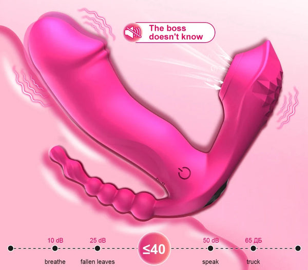 Triple Action G-Spot Vibrator with Licking and Sucking Features