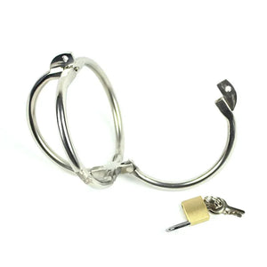 Metal steel and nylon crossed wrist cuffs