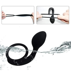 Silicone Prostate Massager and Cock Ring Set